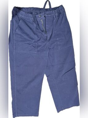Women’s Muji Navy Chinos with Patch Pockets